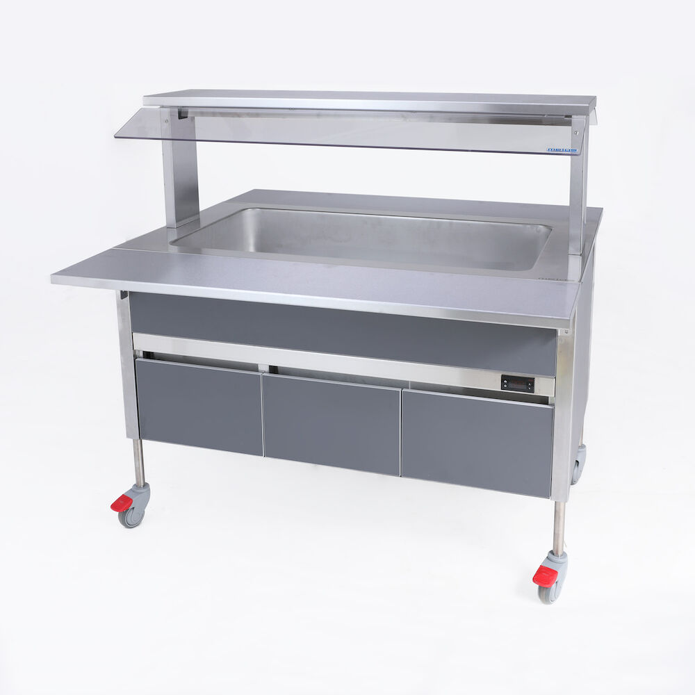 Bain Marie izsniegšanas rati Metos Luna BM 1200x650x900