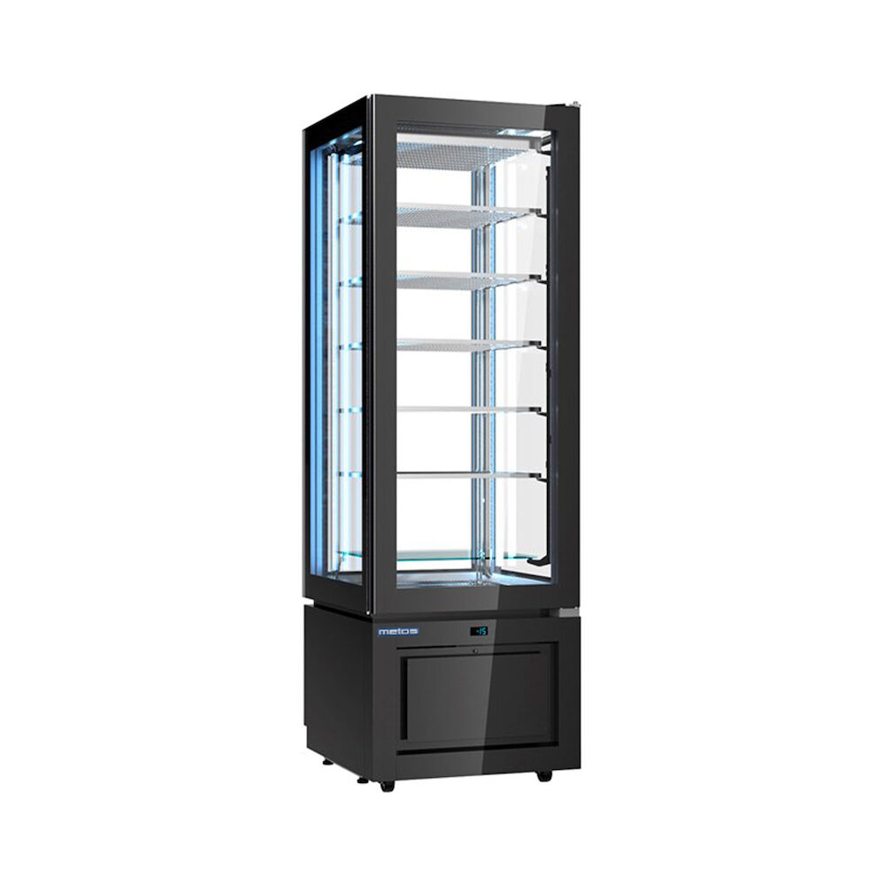 Vertikāls ledusskapis - vitrīna Luxor Cl.Slim KG6A, melna